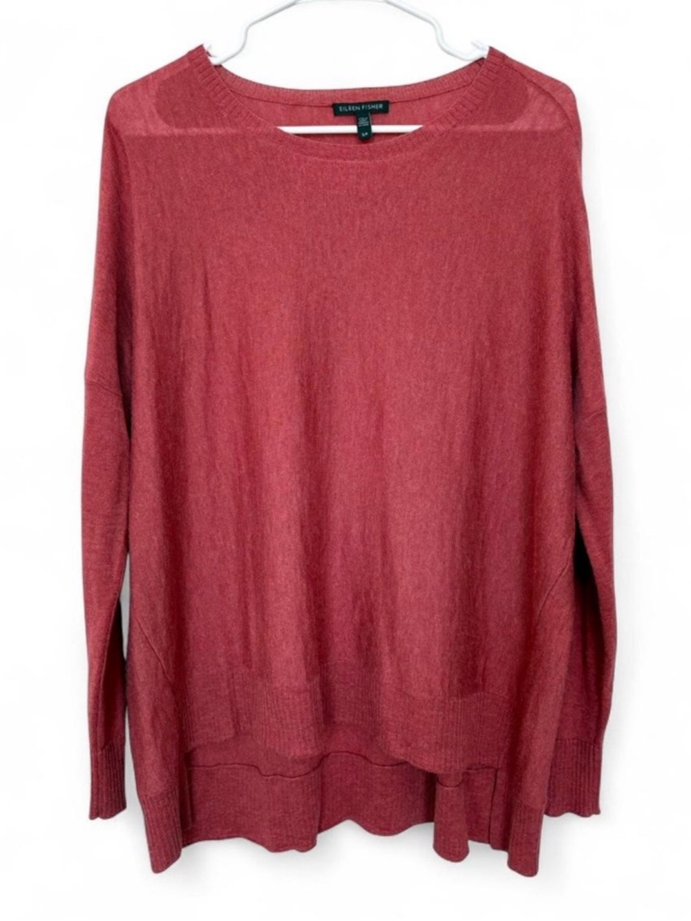 Eileen Fisher Merino Wool‎ Alpaca Lightweight Pullover High Low Sweater Small